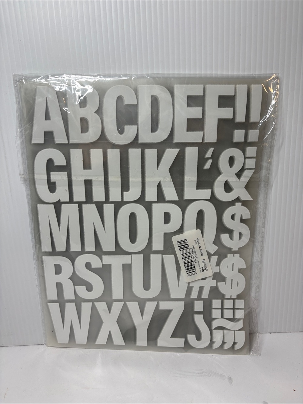 Alphabet Iron-In Transfer Letters Black & White 2”